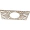 Ekena Millwork Hoover Wood Fretwork Pierced Ceiling Medallion, Hickory, 22"W x 11"H x 8 1/8"ID x 3/8"T CMWP22X11X0375HOHI - alternate 2